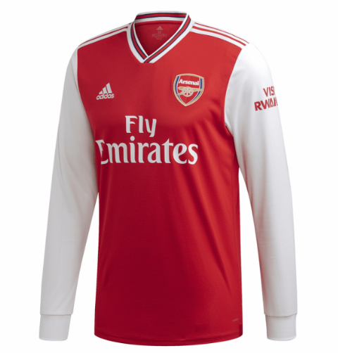19-20 Arsenal Home Long Sleeve Soccer Jersey Shirt